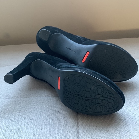 Rockport Women's Suede Black Boots Size 10 Side Zip - Picture 13 of 15